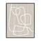 Stupell Industries Minimal White Line Beige Grain Pattern Modern Framed Giclee Design By Alpenglow Workshop